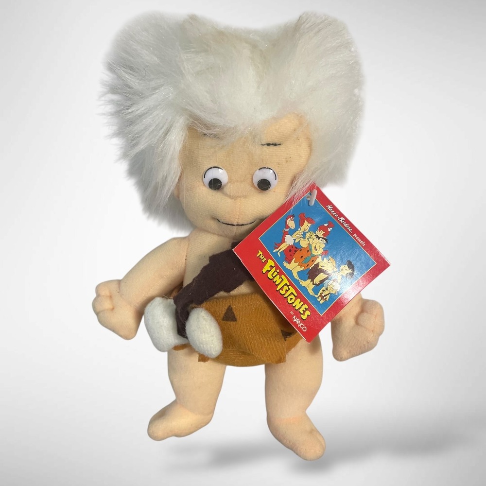 Vintage 1990 Bamm Bamm Rubble Plush 10”‎ Flintstones Nanco NWT Tag Toy